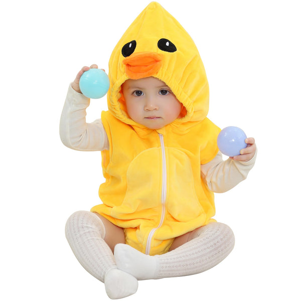 MICHLEY Unisex Baby Toddlers Animal Romper Infant Boy Girl Halloween Christmas Outfit 18-24 Months Duck